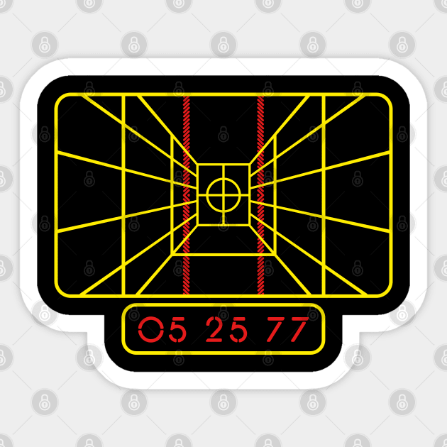 XWing Targeting Computer Display Star Wars Sticker TeePublic